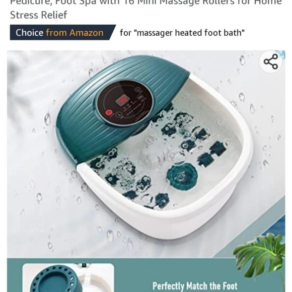 Foot Spa Bath Massager with Heat, Bubble and Vibration, 95-118℉ - Picture 5 of 7